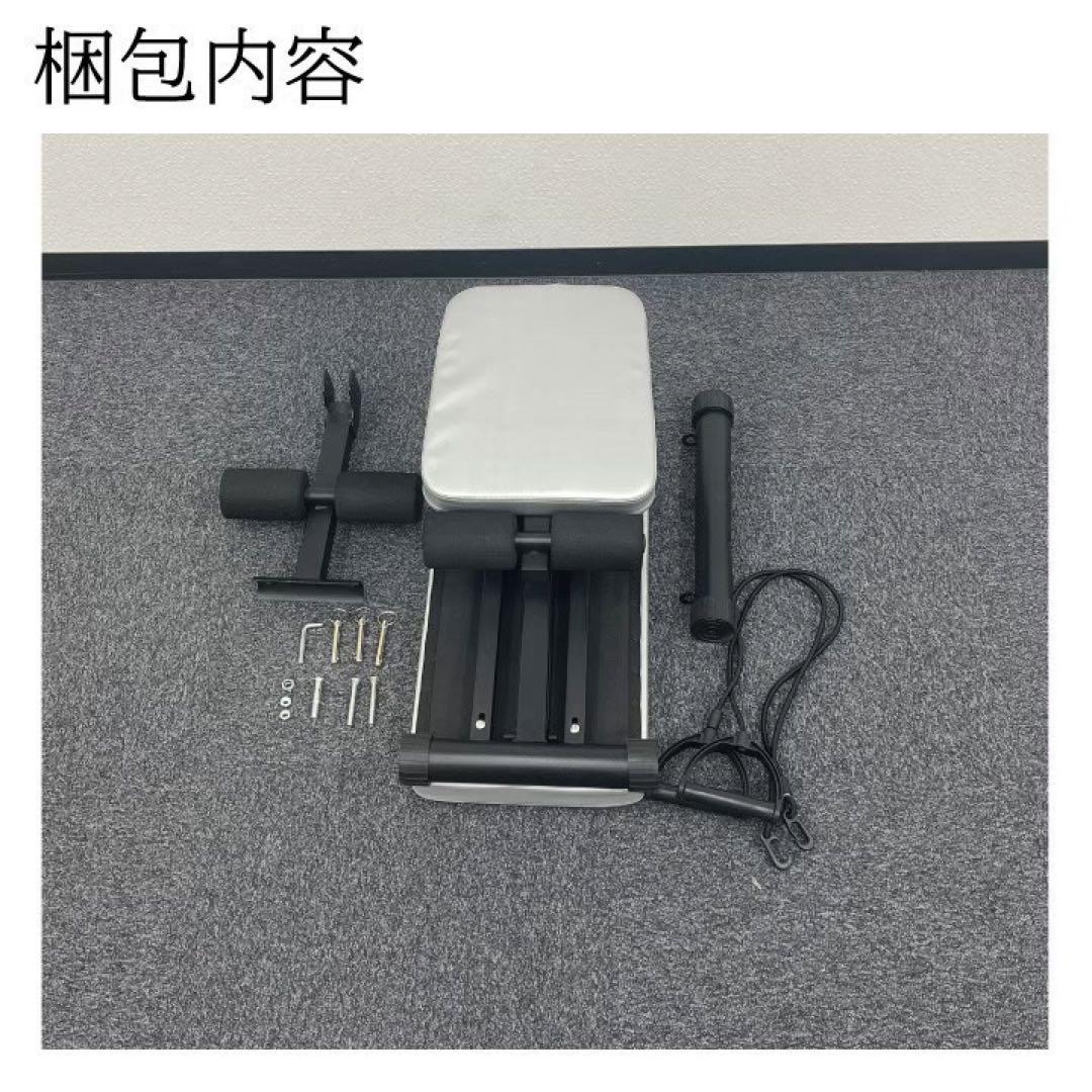 新品 トレーニングベンチ　インクラインベンチ　腹筋トレーニングマシーン シルバー