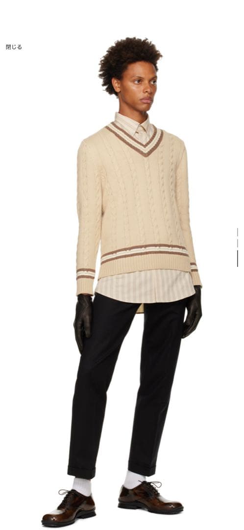 ERNEST W. BAKER ブラックレザーグローブ