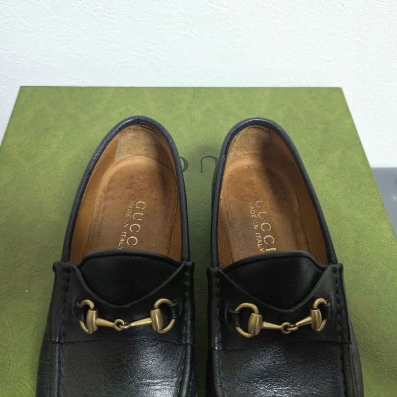 グラP様GUCCI　ヴィンテージ　ホースビットローファー　ラグソール　黒　35C