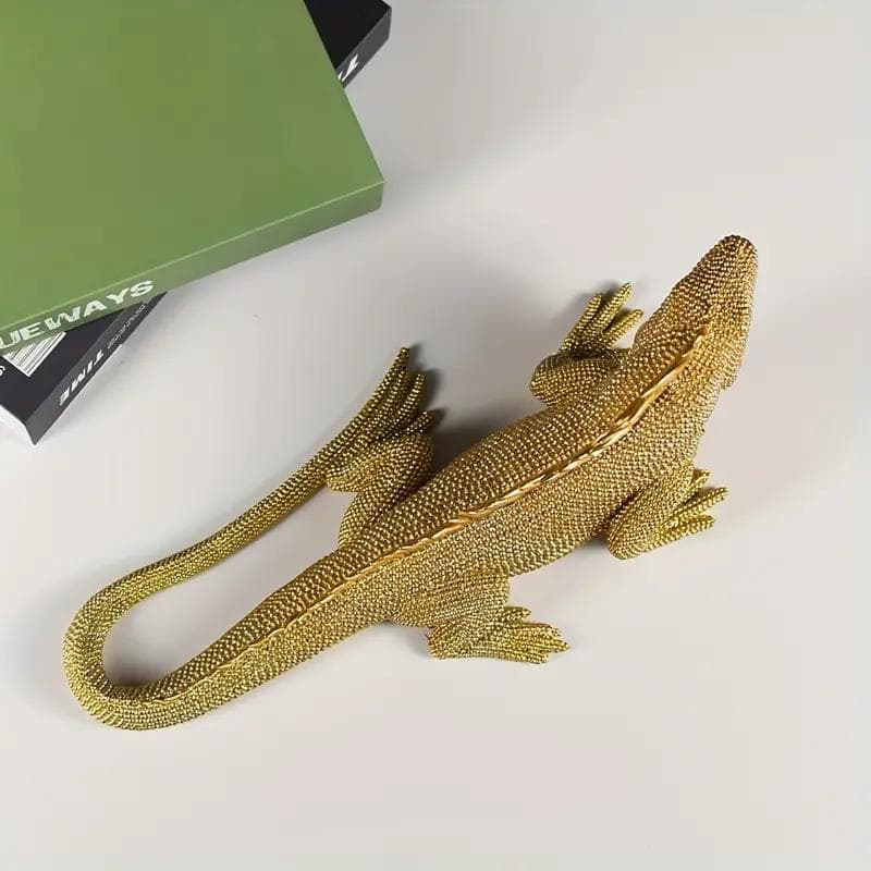 ゴールドイグアナ装飾品 約30cm