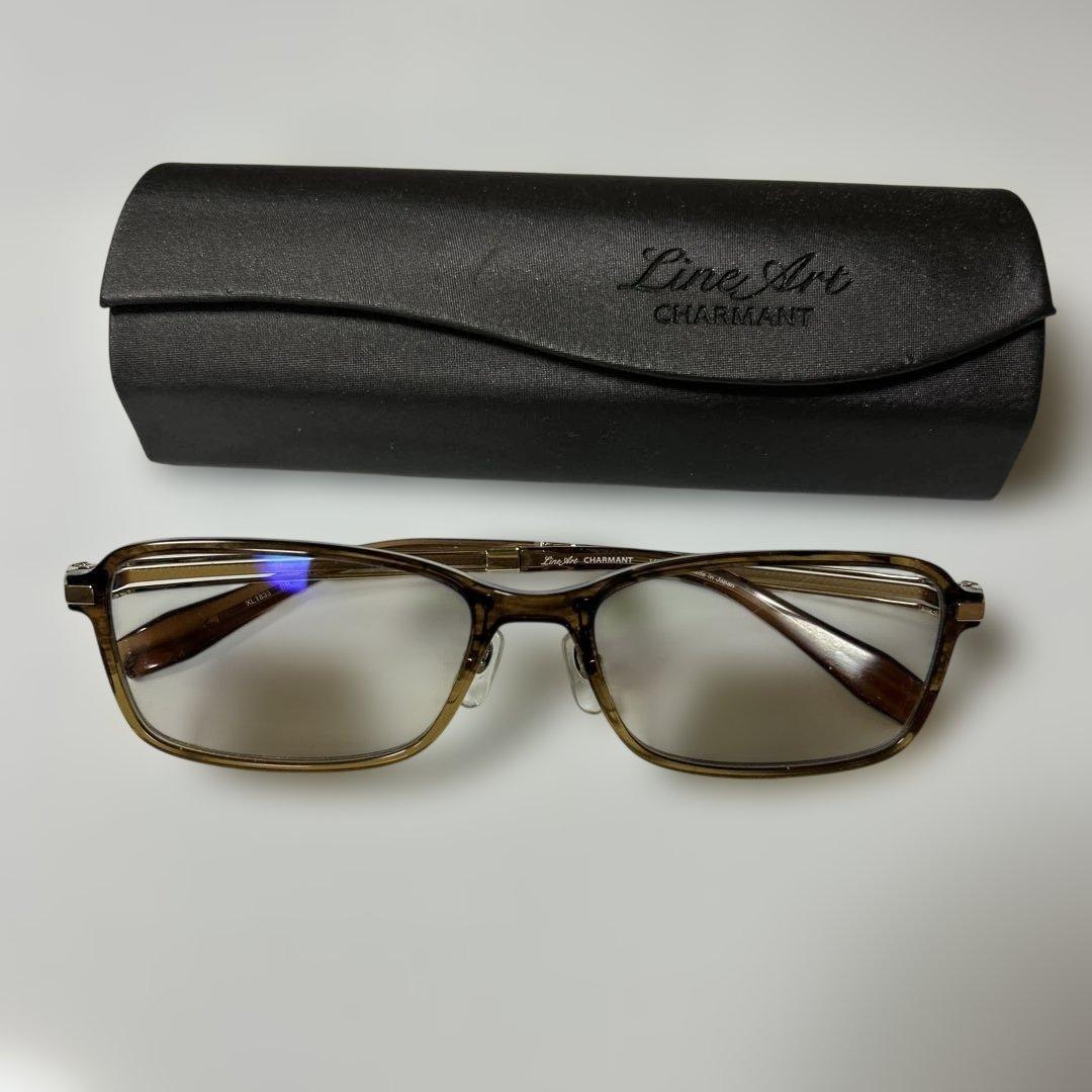 ラインアート シャルマン XL1833BR 度なし ブルーライト フォーナインズ