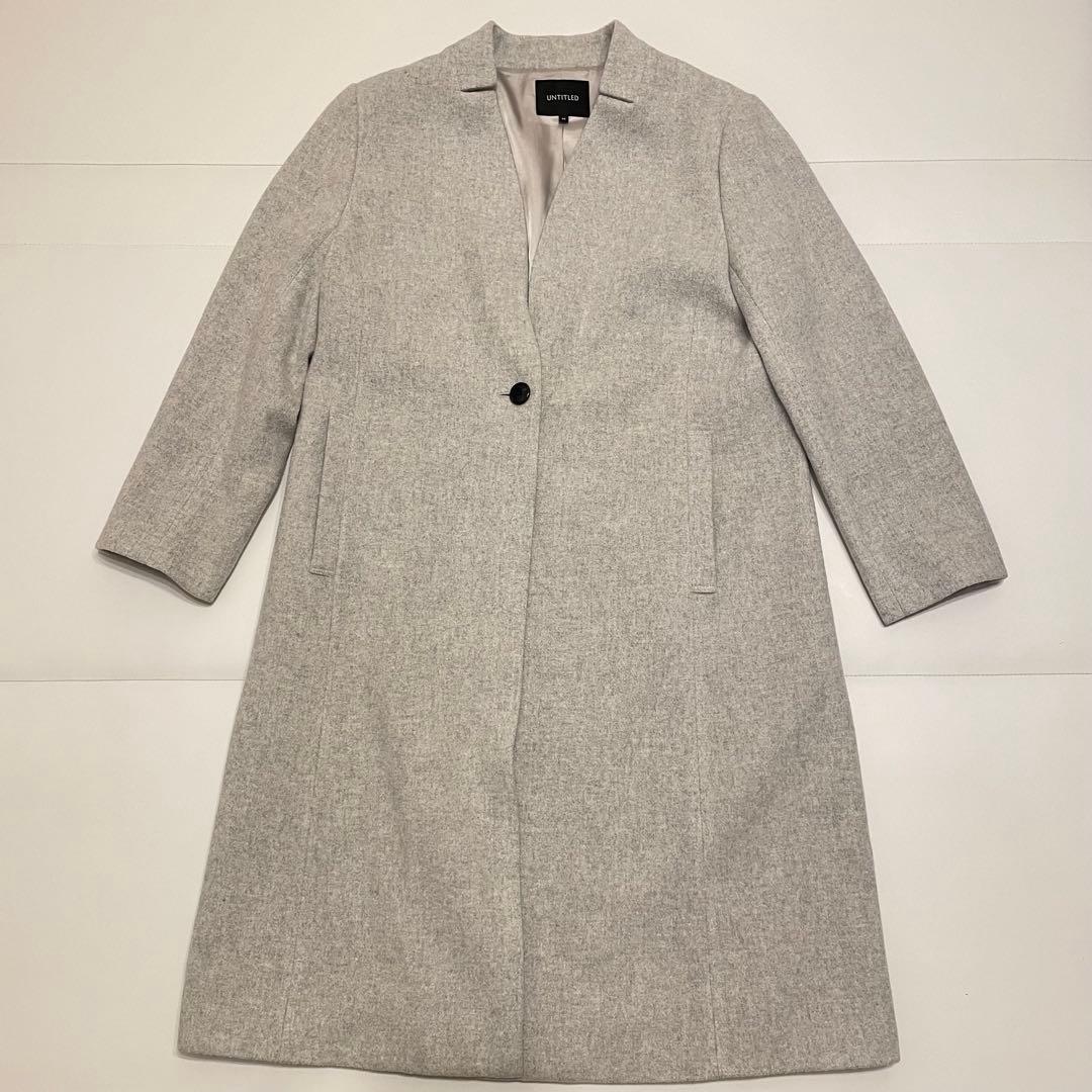 美品　大きいサイズ　アンタイトル　グレー　コート サイズ44 3L相当