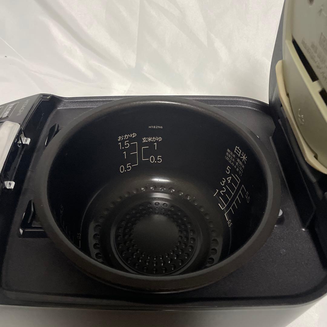 22年製5.5合 日立 圧力&スチームふっくら御膳 RZ-TS105M ブラック