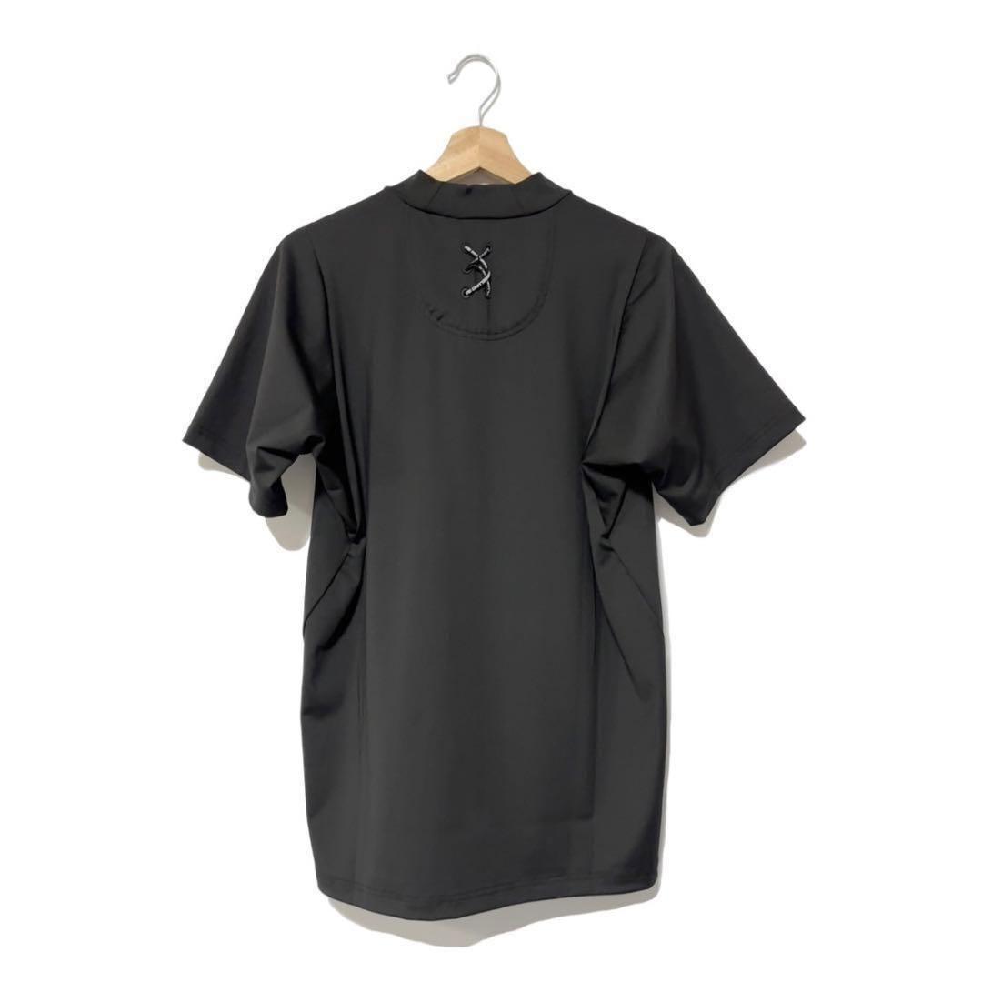 ラッセルノ ゴルフ ショートスリーブ エンジェル モックネック ブラック S 3