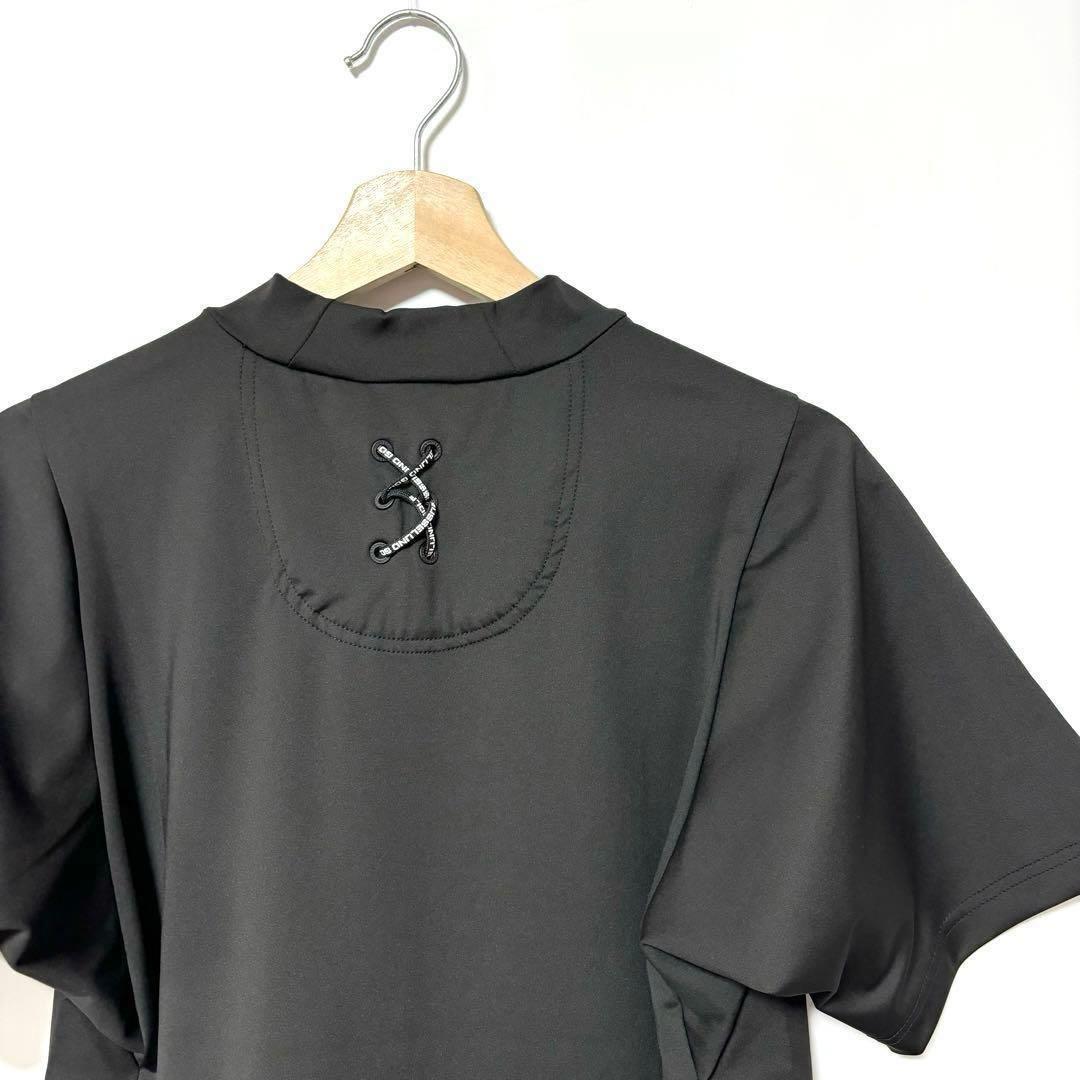 ラッセルノ ゴルフ ショートスリーブ エンジェル モックネック ブラック S 3