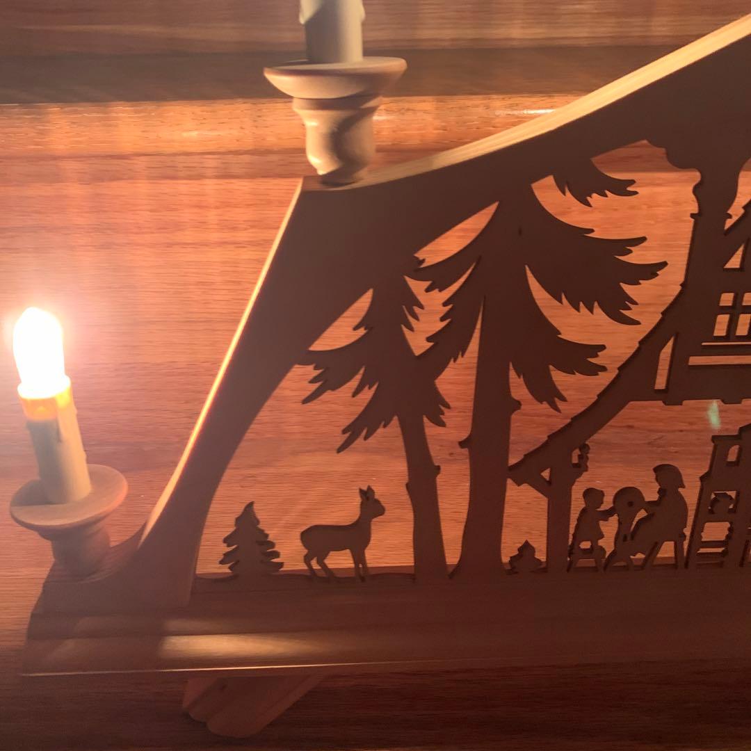 ドイツ製　クリスマス　キャンドルアーチ　希少　木製