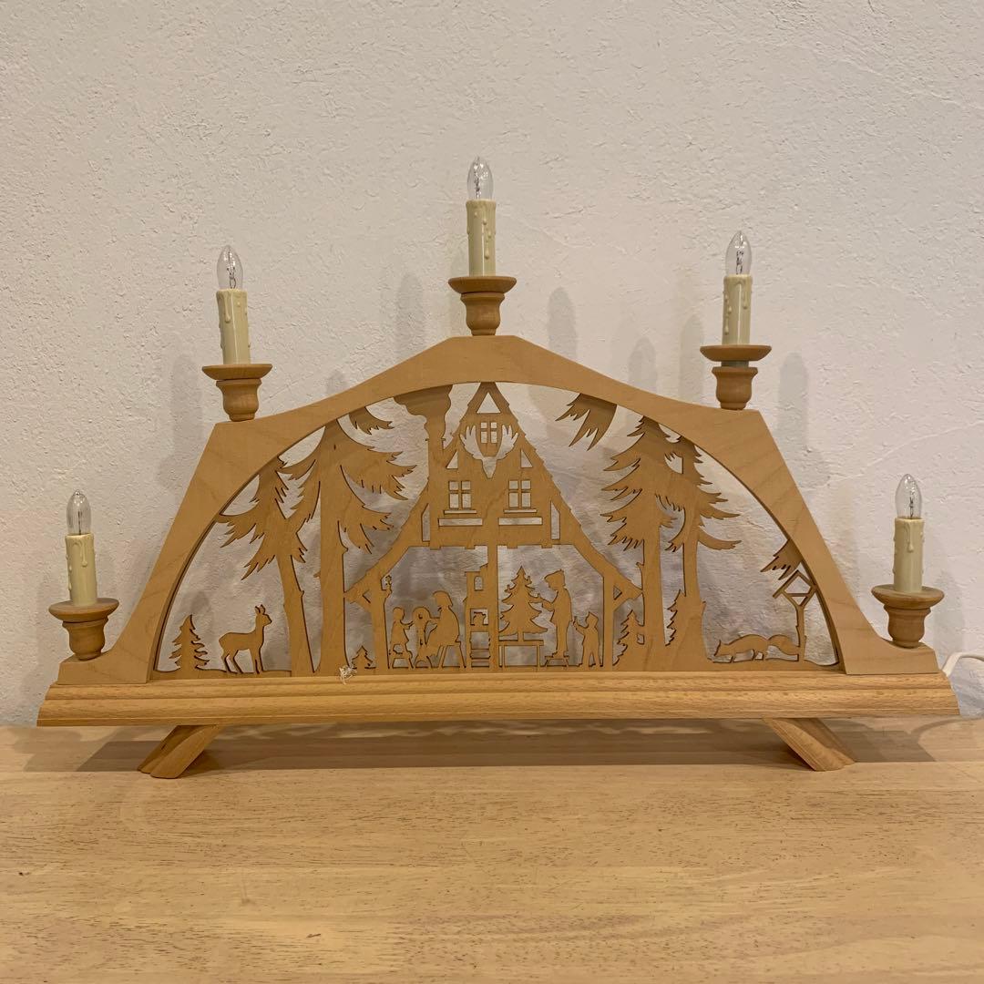 ドイツ製　クリスマス　キャンドルアーチ　希少　木製