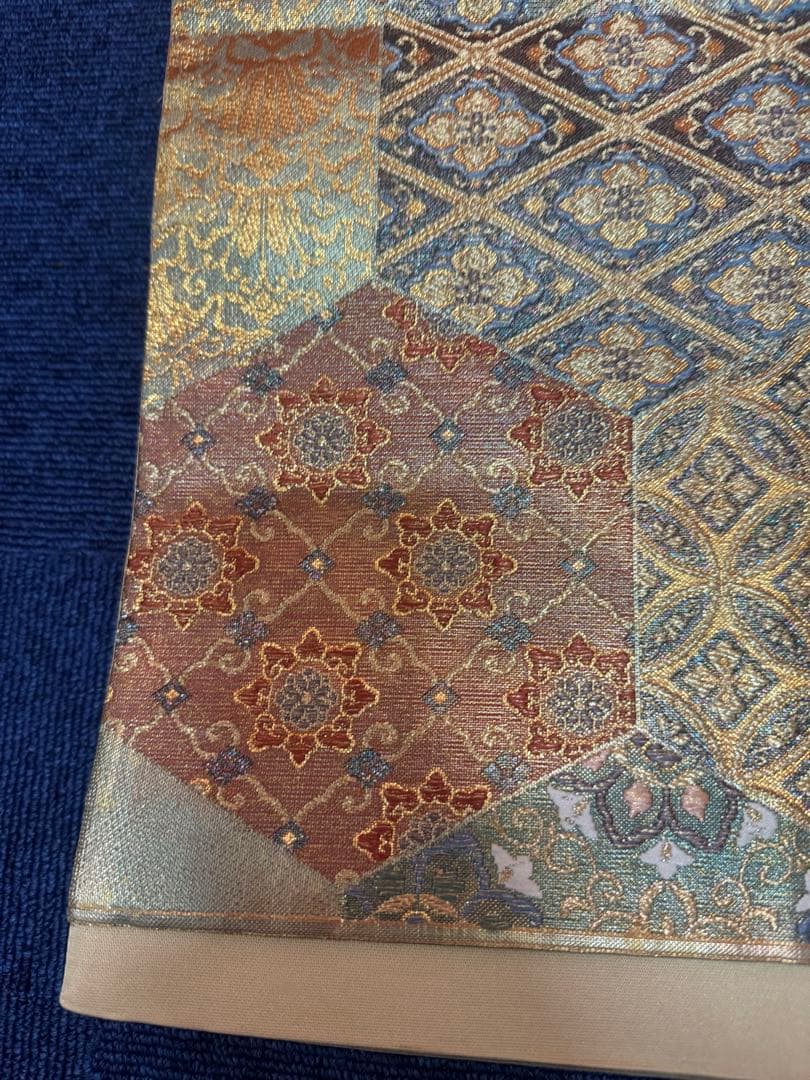 2016 袋帯 古代彫金紋  西陣織   金糸　高級上質上品　約440cm未使用