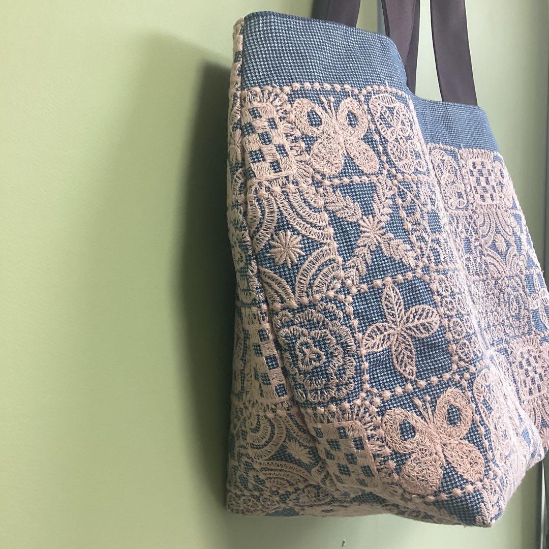 アップル17です！ミナペルホネン大きめトートバッグハンドメイド