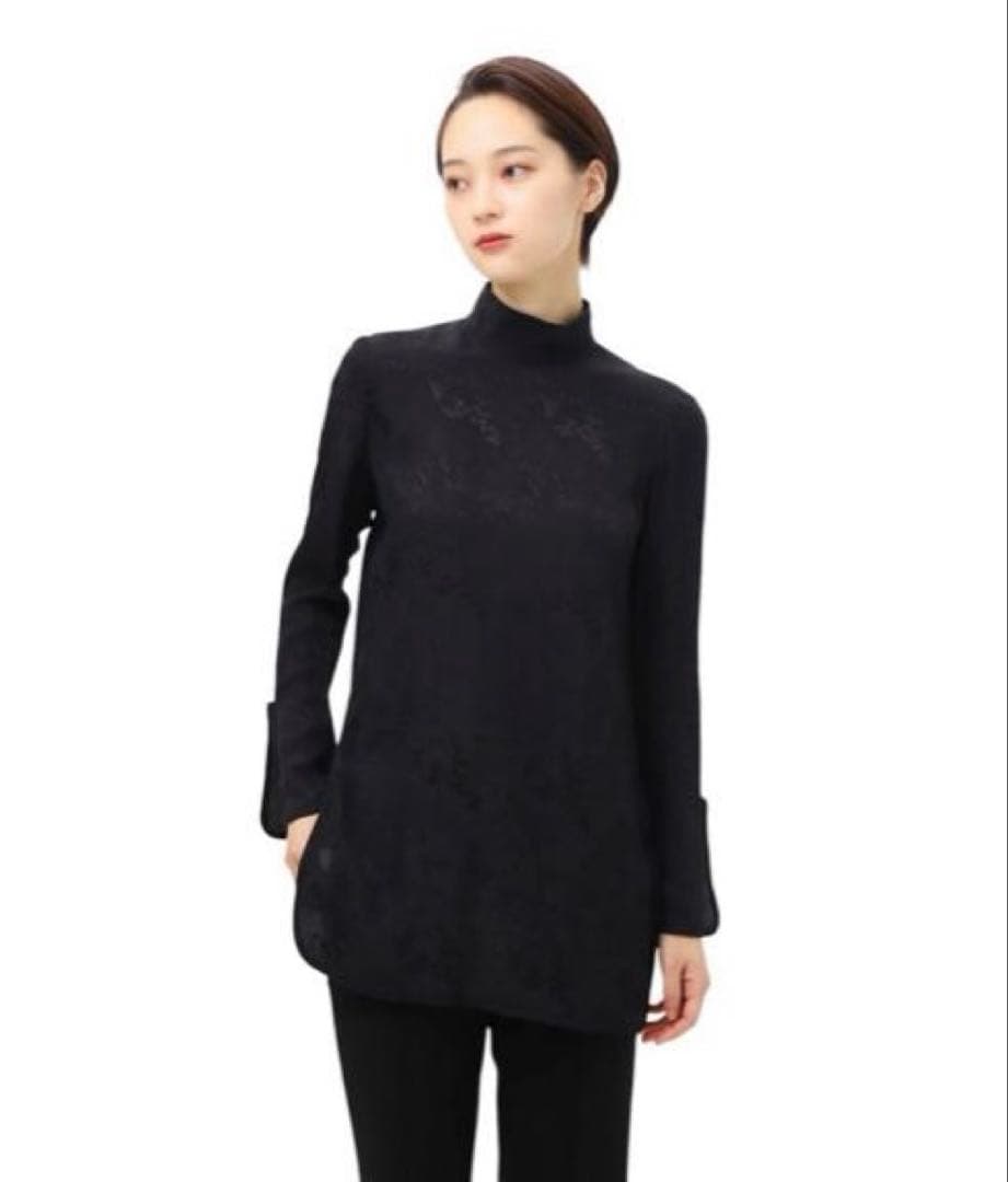 Mame Kurogouchi サイズ2 ジャガード ハイネックブラウス