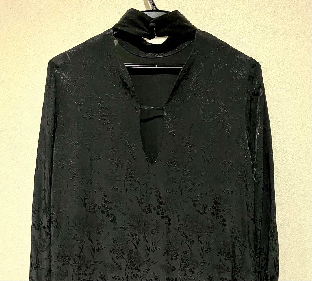 Mame Kurogouchi サイズ2 ジャガード ハイネックブラウス