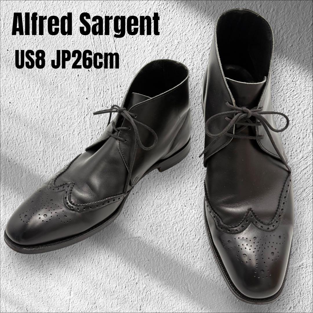 【美品】Alfred Sargent チャッカブーツ　ウィングチップ
