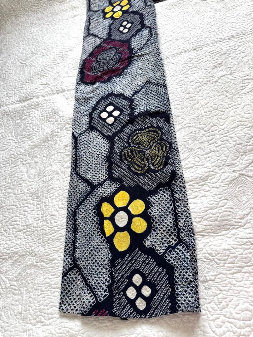 粋な大人の高級浴衣◆有松絞り 素晴らしい吉祥花文