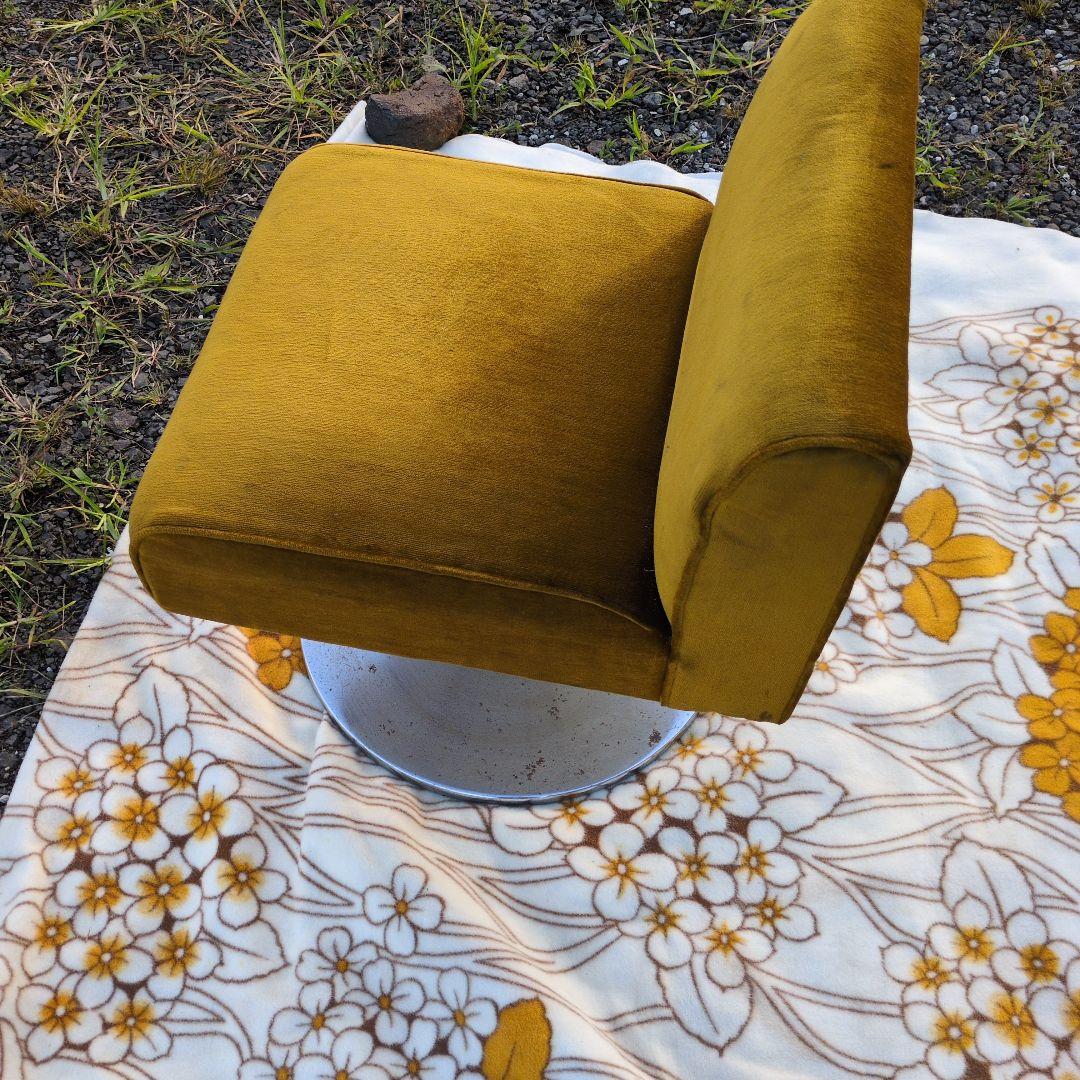 昭和レトロ モケット 1人掛け チェア③+④ソファベルベット ポップ カリモク