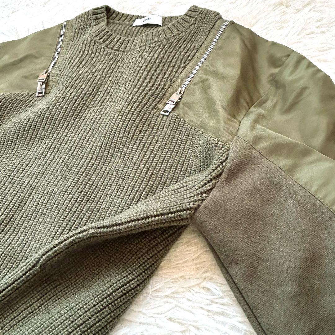 【極美品】DIESEL 2way 肩ジップ MA-1ドッキングニットワンピ