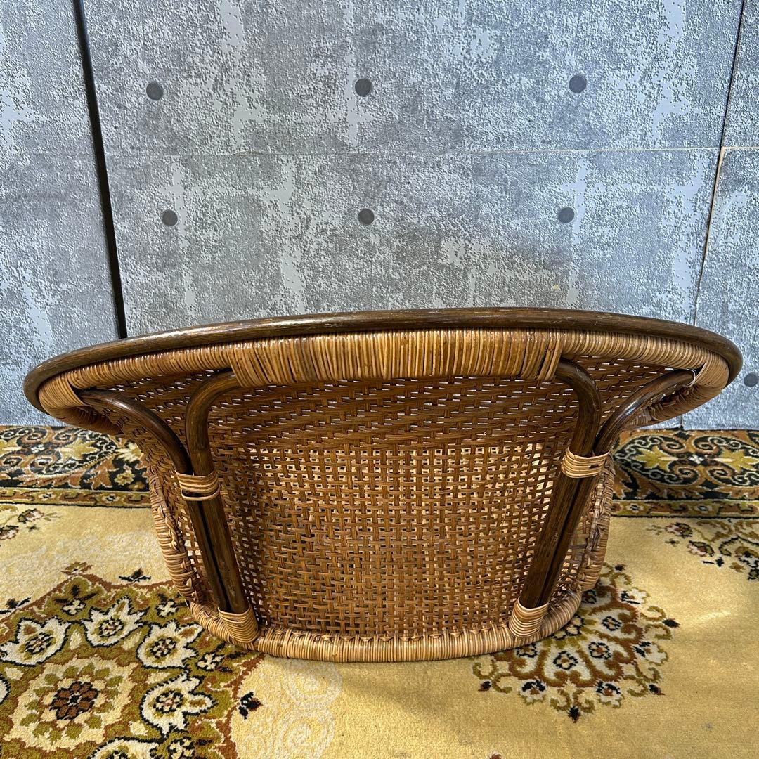 ꧁今枝ラタン꧂座椅子3脚 籐家具 いす イス チェア 昭和レトロ モダン