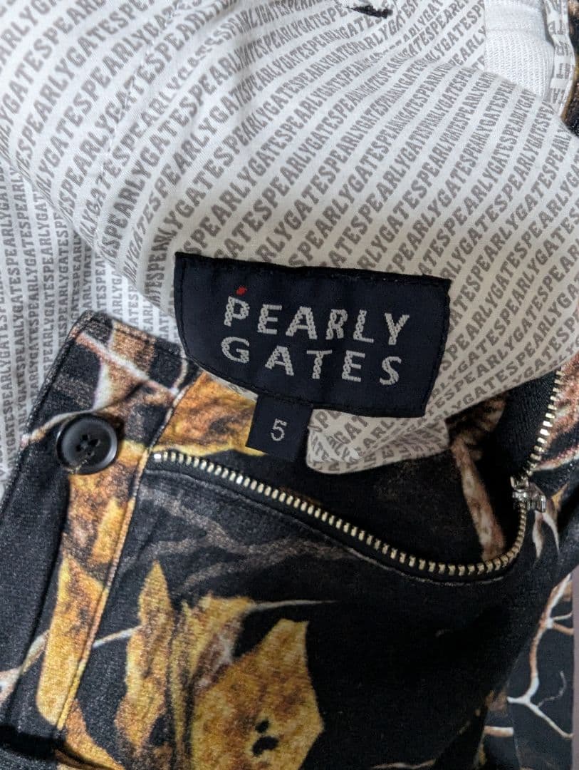 PEARLY GATES 葉っぱ柄パンツ サイズ5