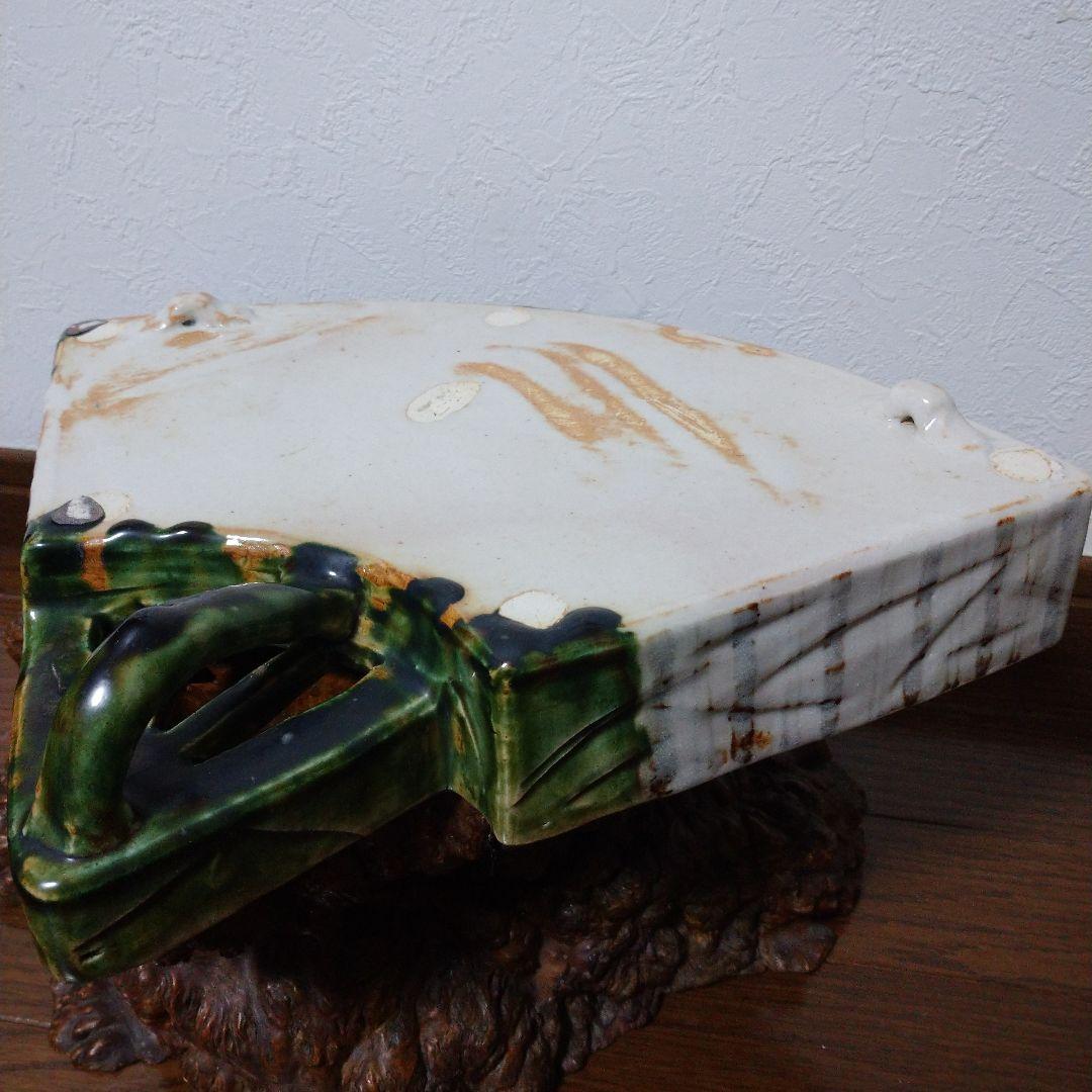 大特価‼️ 最終値下げ‼️ 深川勝美作‼️ 織部焼‼️ 扇 大鉢‼️ 一点物‼️