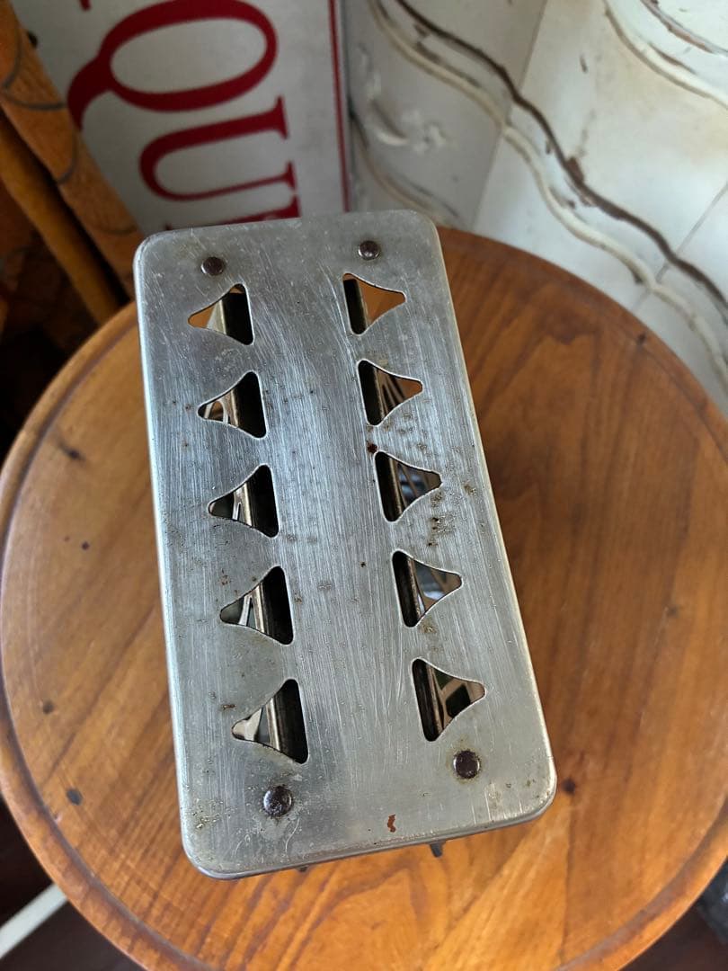 アンティーク　トースター　メタリック　美しい　メタルトースター　アメリカ30年代