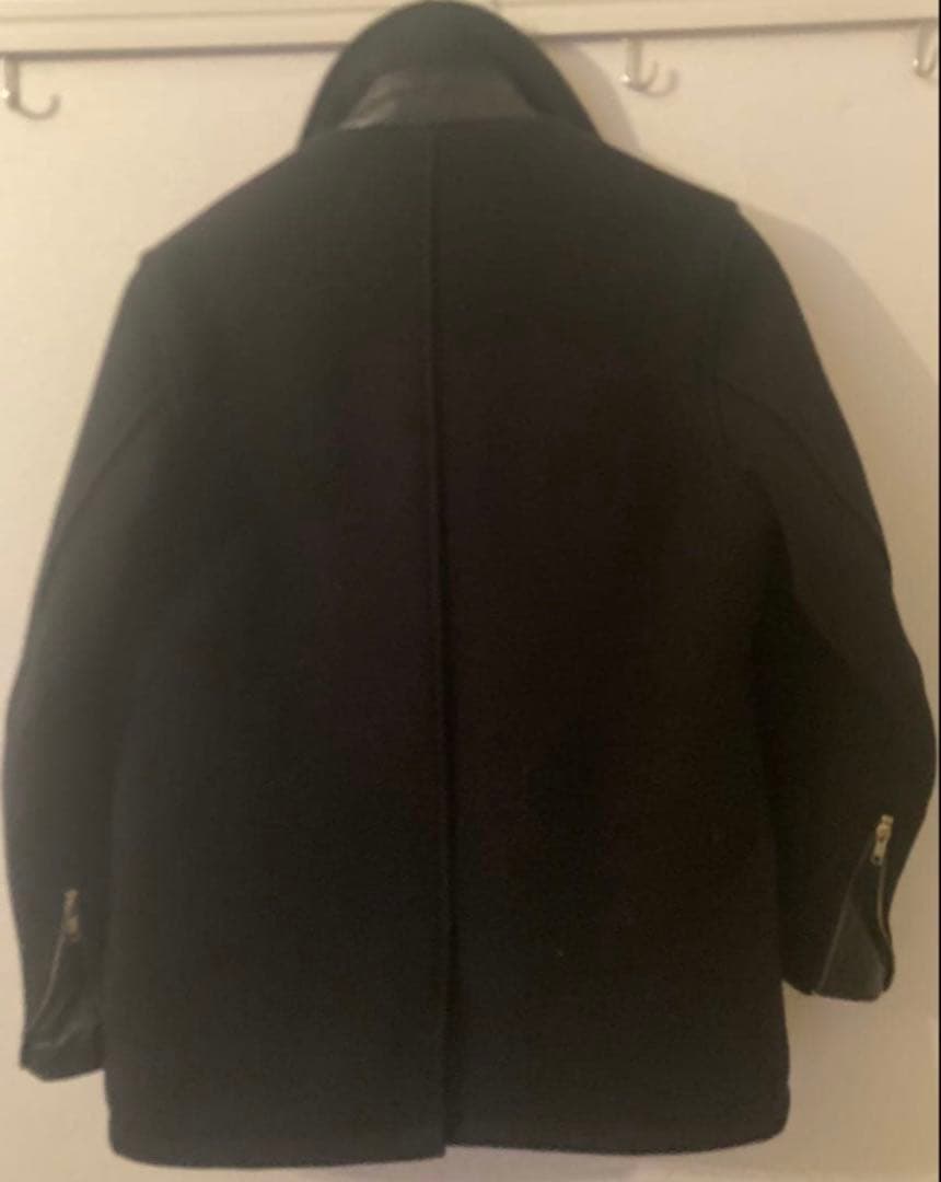 【値下げしました】Schott 黒　ウール　ピーコート