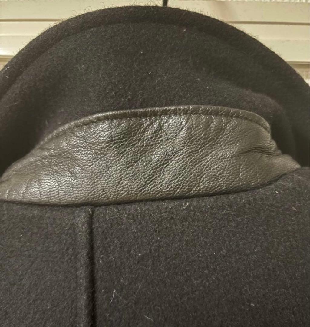 【値下げしました】Schott 黒　ウール　ピーコート