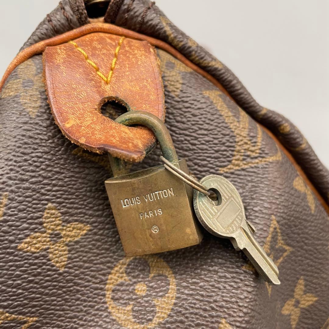 S0211-1-1 ルイヴィトン モノグラム ボストンバッグ パドロック・鍵付き