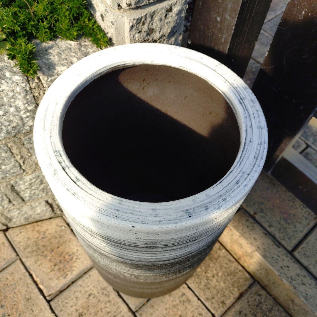 信楽焼　傘立て　刷毛目傘立