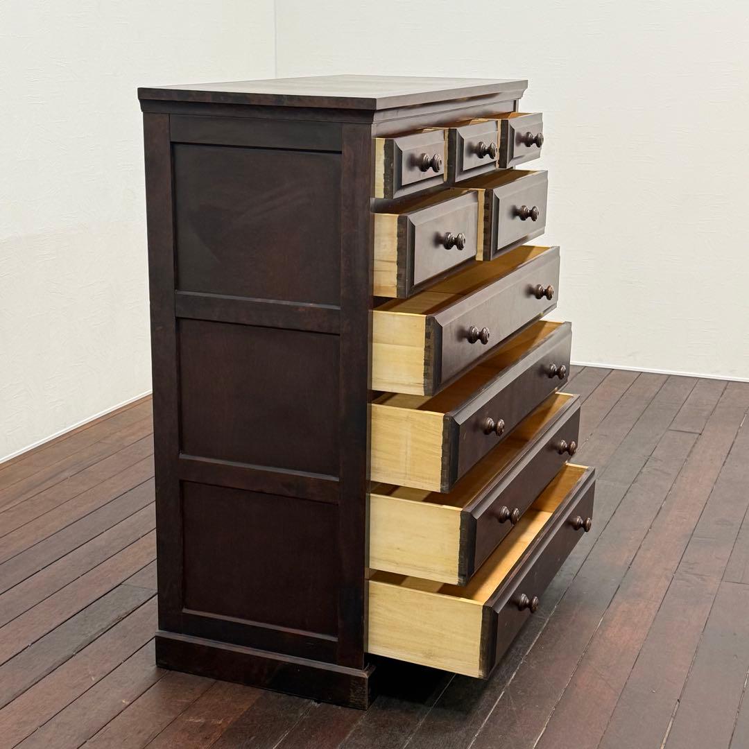 H110K58 北海道民芸家具 6段チェスト 樺材 無垢材