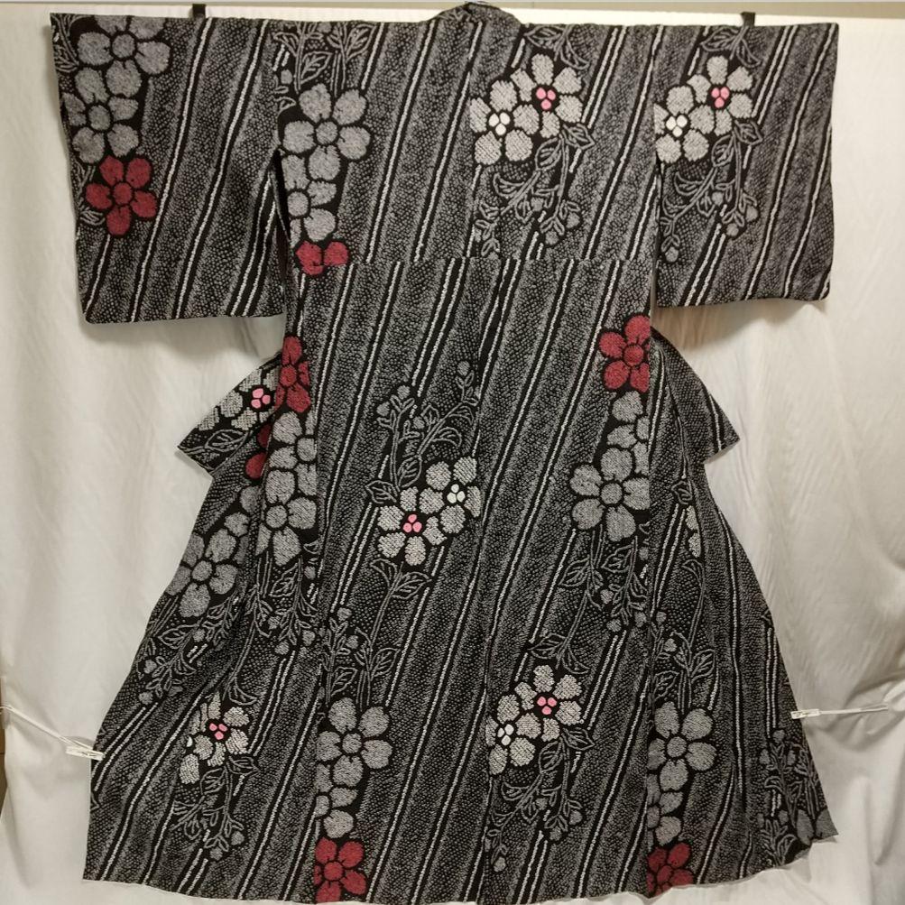 東京ますいわ屋 有松絞り浴衣 濃紺 身丈144