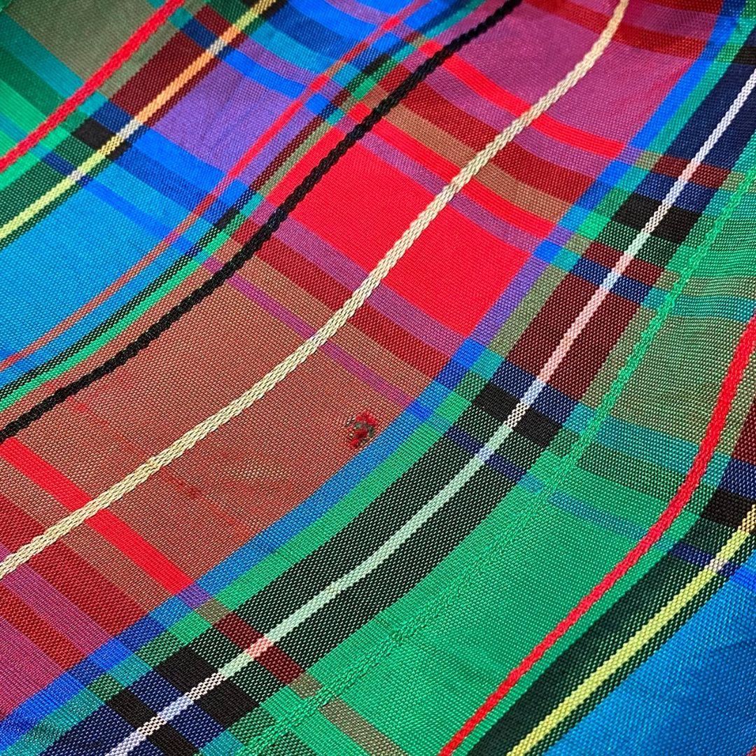 エプロン・三角巾 60s blue and red plaid apron