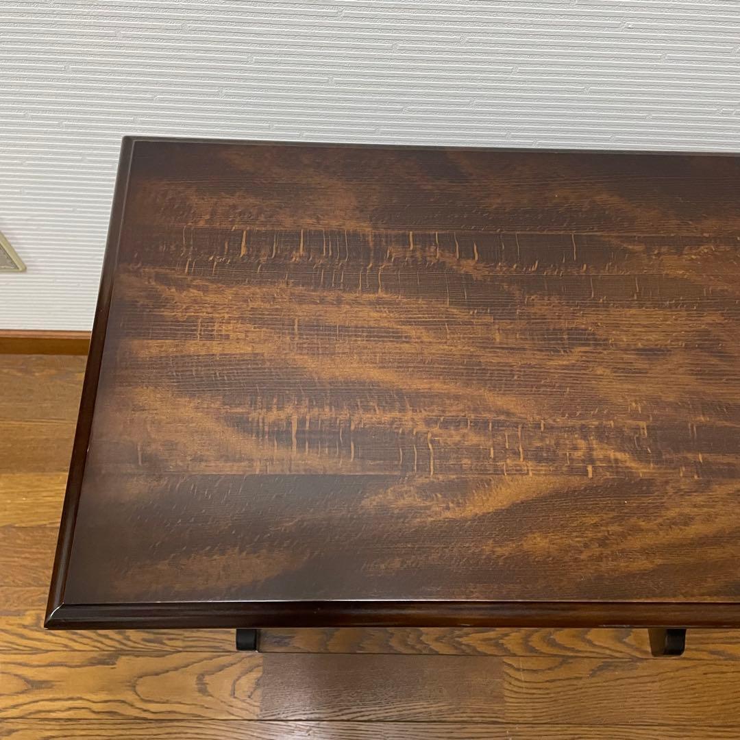 美品　オールドカリモク　サイドテーブル　マガジンラック付き　コロニアル