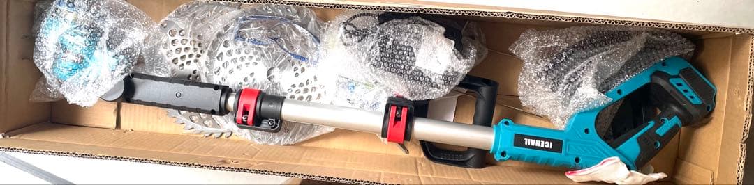 充電式 草刈り機 ブロワー 18V 互換 6Ahバッテリ1個 23-25cm刃幅