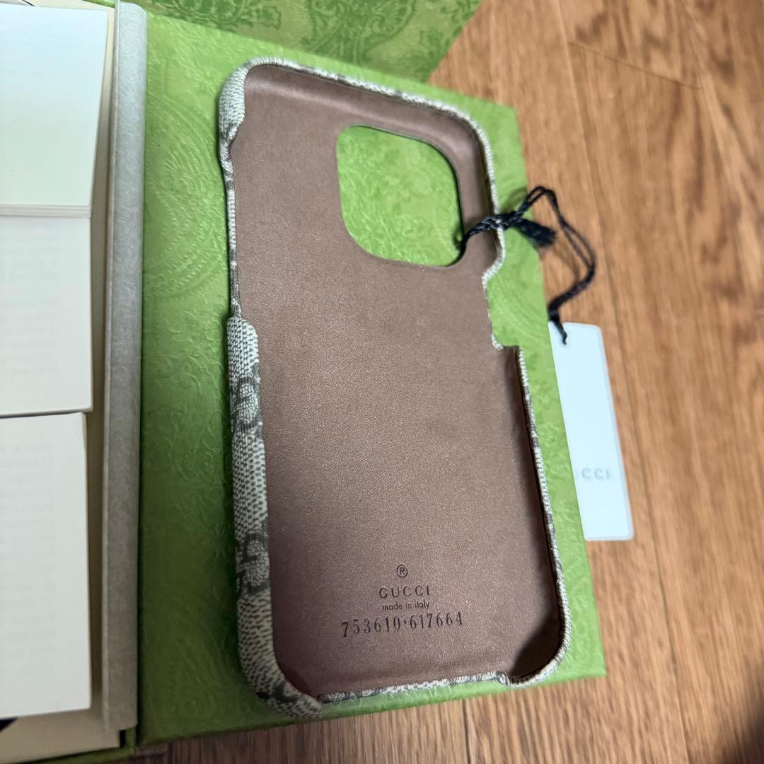 新品タグ付き‼️ グッチ GUCCI GGパターン iPhone14Pro ケース