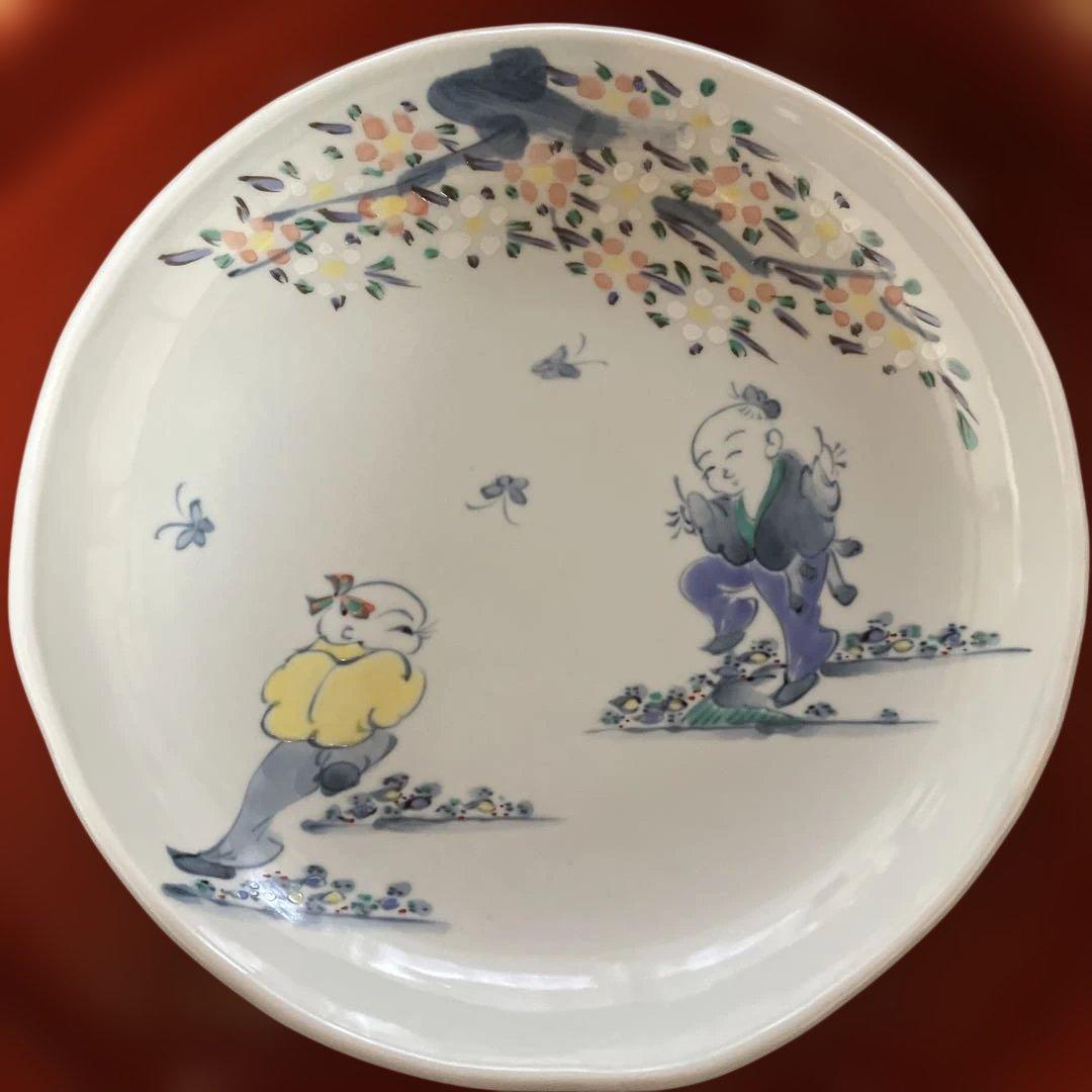 新品未使用　中里廣松作　大皿　肥前三川内焼 松雲釜