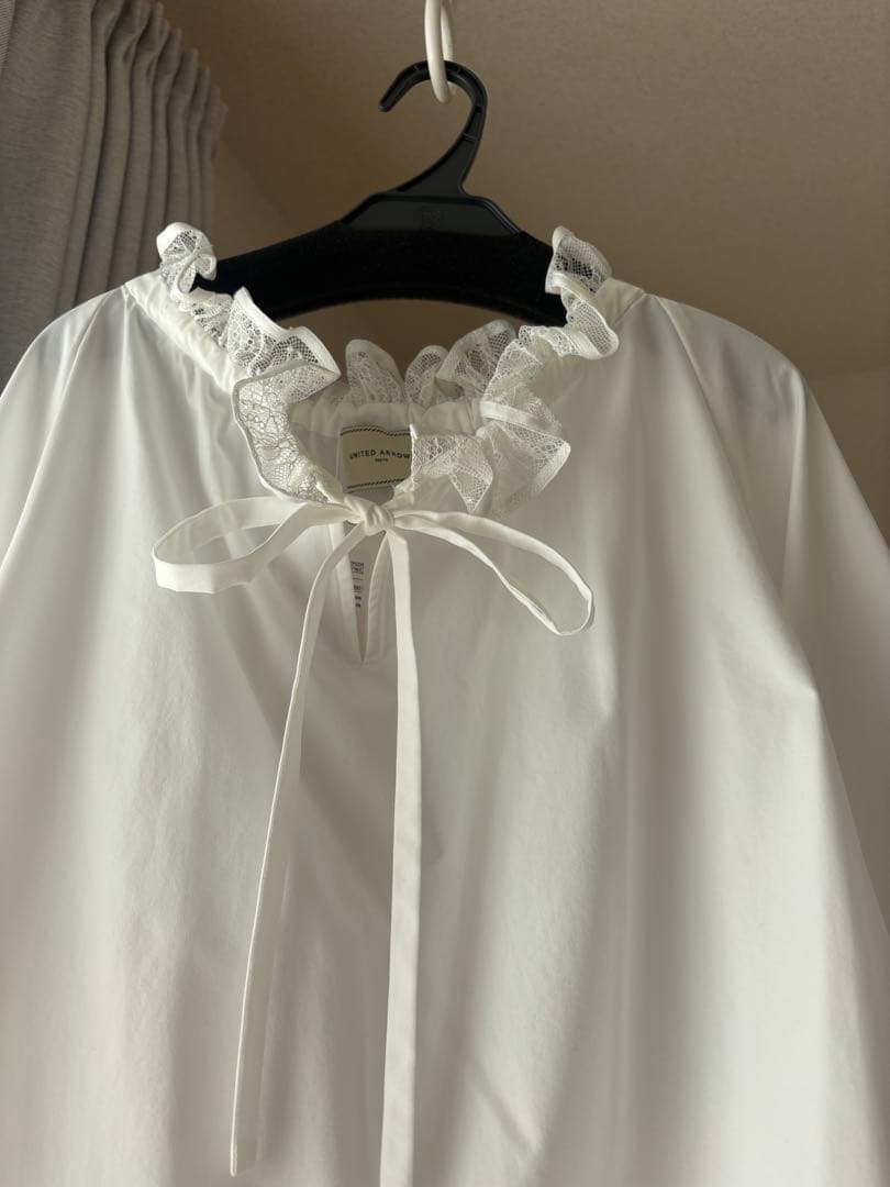 UNITED ARROWS フリルブラウス ホワイト FREE