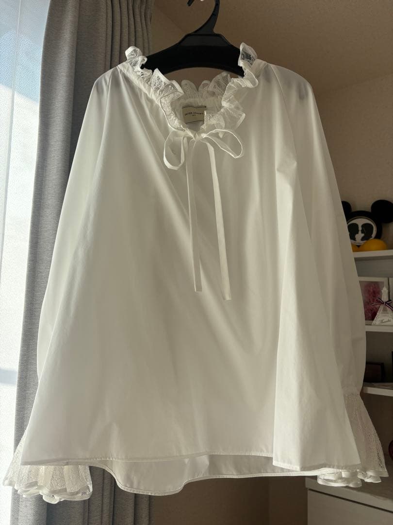 UNITED ARROWS フリルブラウス ホワイト FREE