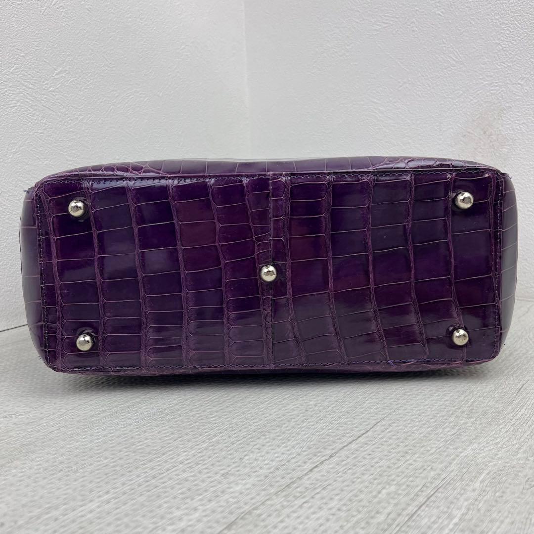 未使用品✨ JRA認定 S・sakamoto シャイニングクロコ ハンドバッグ