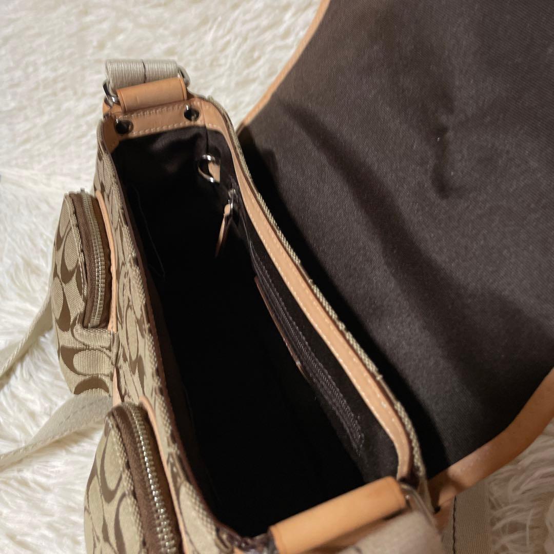 COACH ソーホー シグネチャー ショルダーバッグ ベージュ y2k
