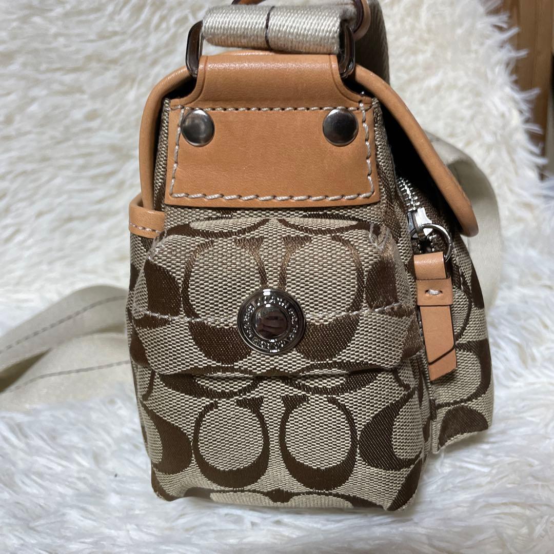 COACH ソーホー シグネチャー ショルダーバッグ ベージュ y2k