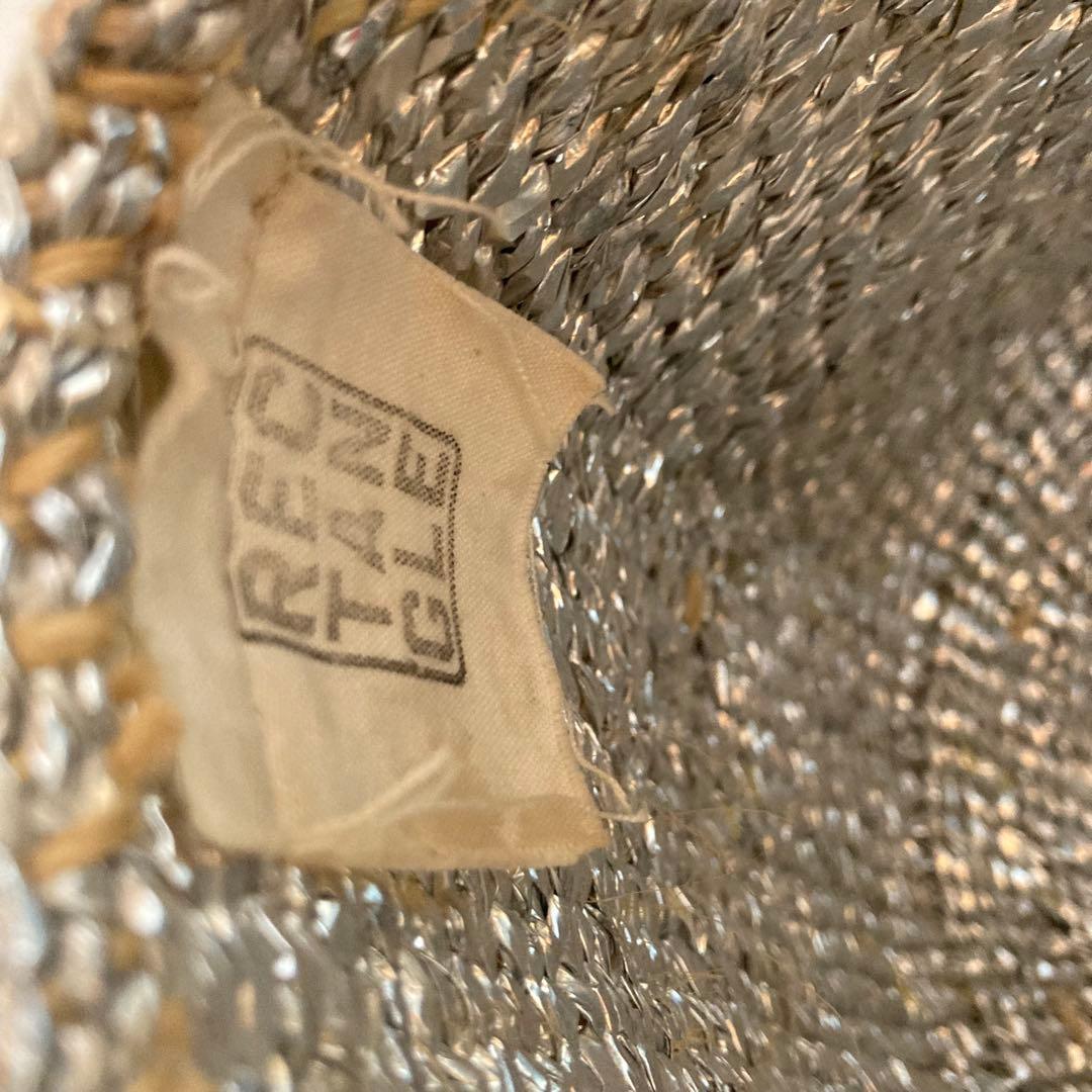 RECTANGLE シルバーバッグ かごバッグ レクタングル　スモールトート