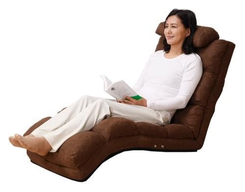 □NEWふかふかリラックスチェアDX 肘あり ブラウン　座椅子