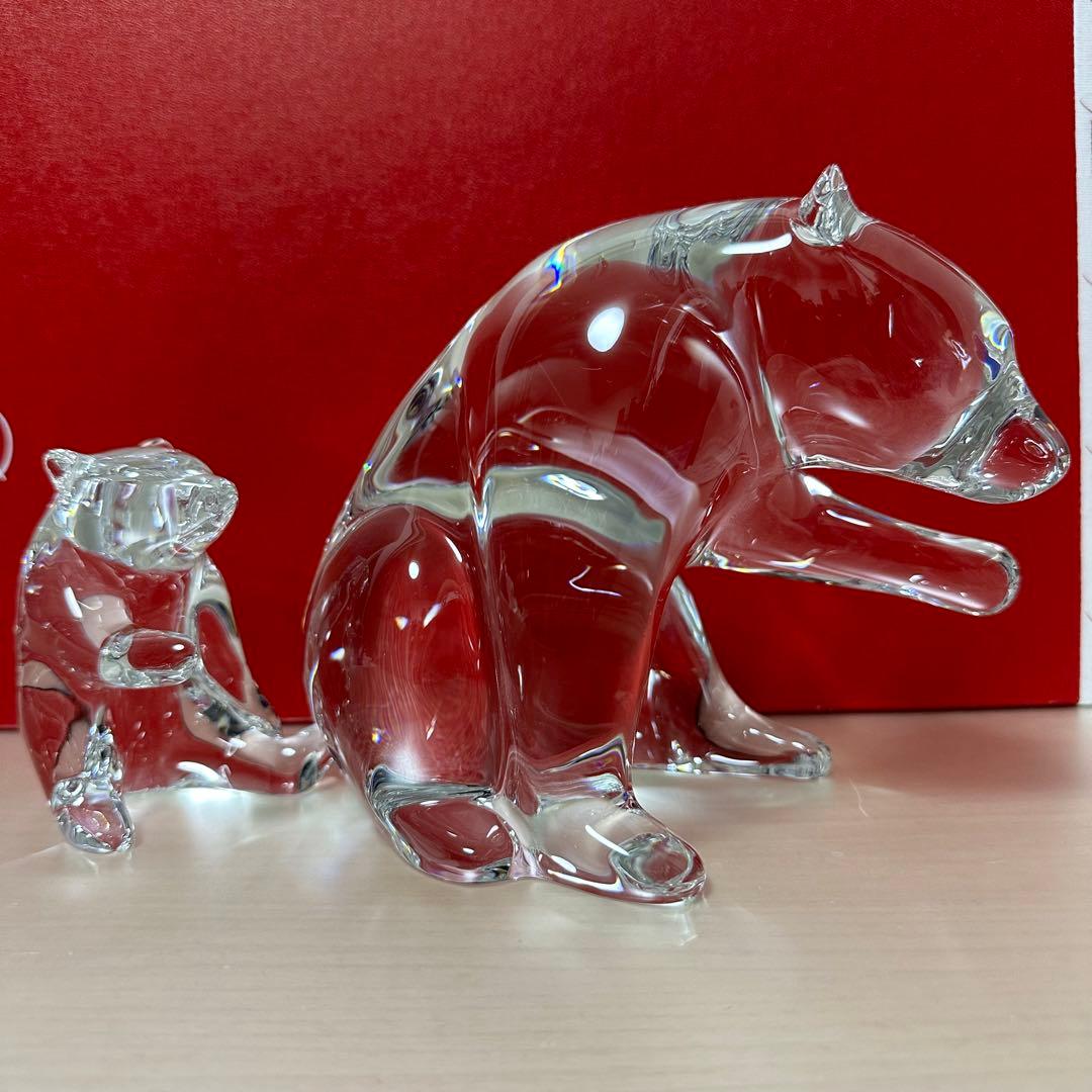 バカラ　親子　クマ　フィギュアリン　美品