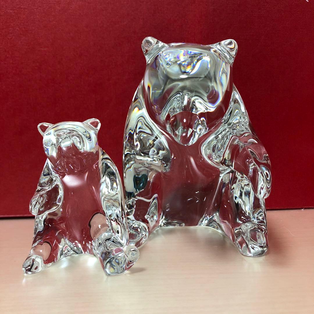 バカラ　親子　クマ　フィギュアリン　美品