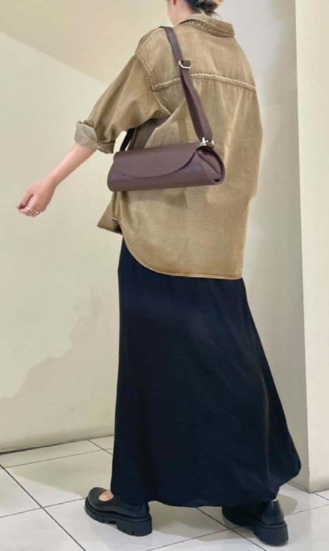 美品【ジャーナルスタンダード】ライトオンスデニムシャツ キャメル