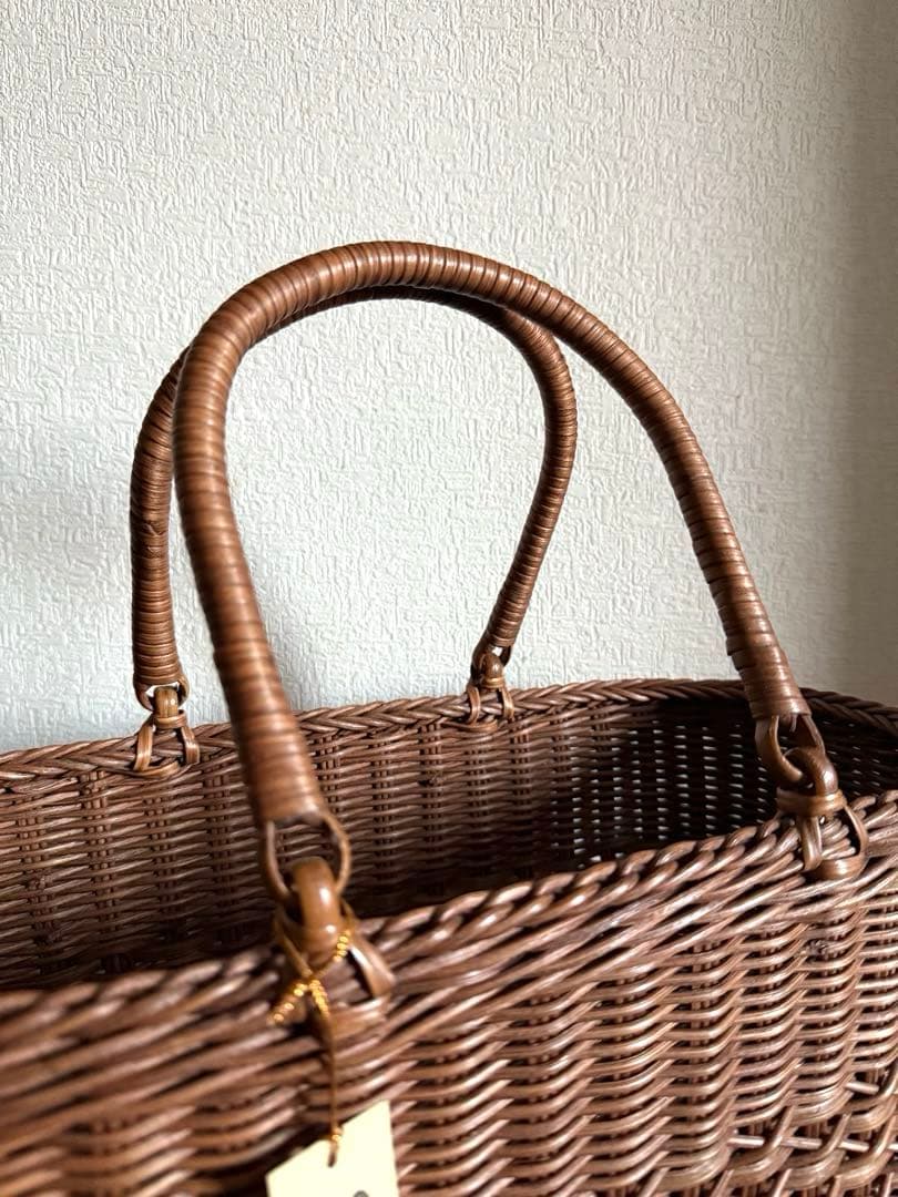 日本製 山形 籐工芸 かごバッグ 籠 バスケット