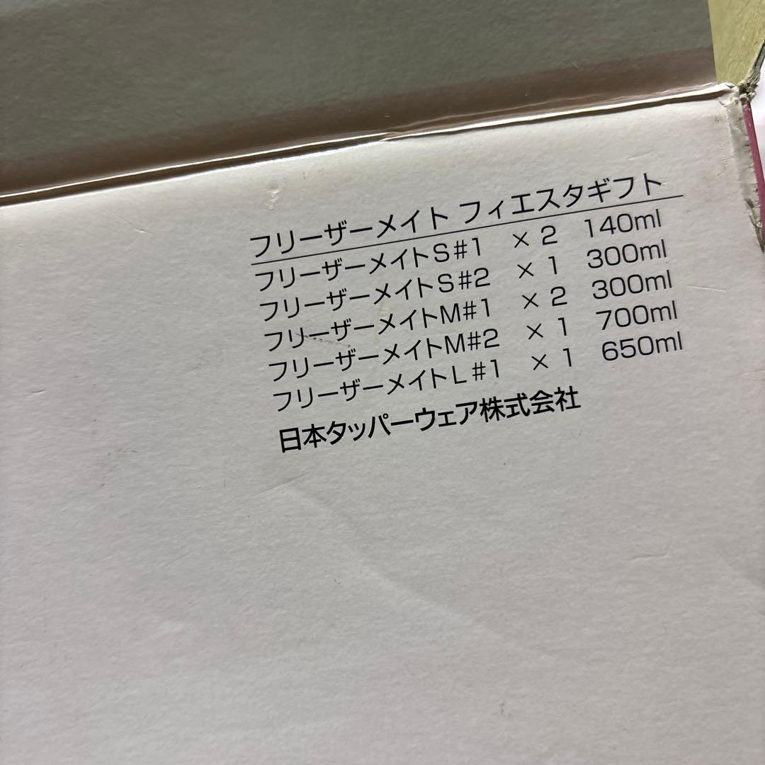 箱付き タッパーウェア フリーザーメイト フィエスタギフト ×6