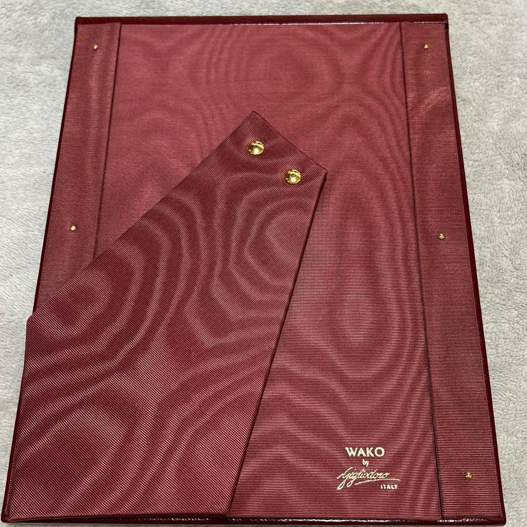 【極美品　新品未使用】 WAKO 銀座和光 イタリア製　本革写真立て