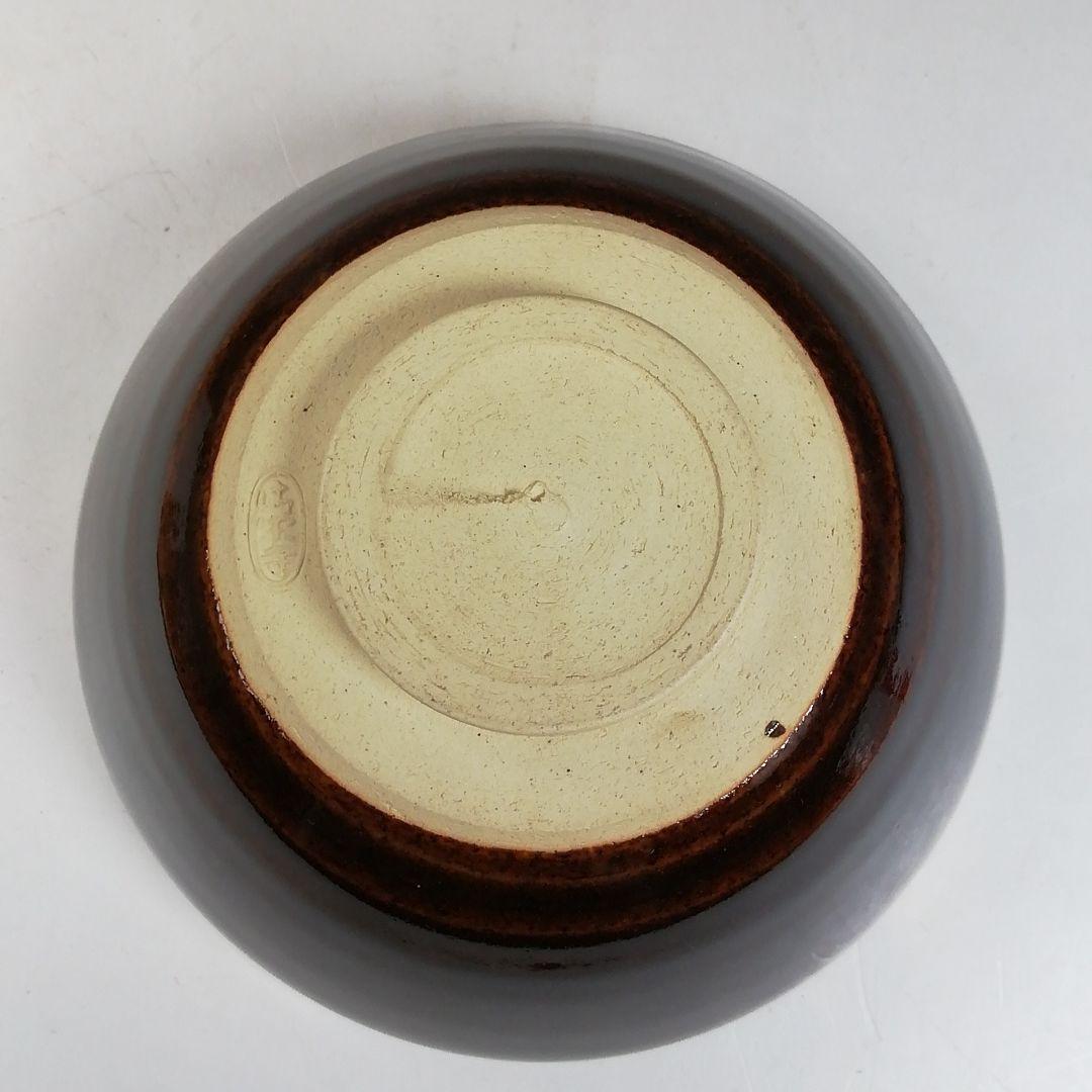 Ｗ１３５　数茶碗　五客『天目色絵つぼつぼ画』『清閑寺窯　杉田祥平 造』　共箱