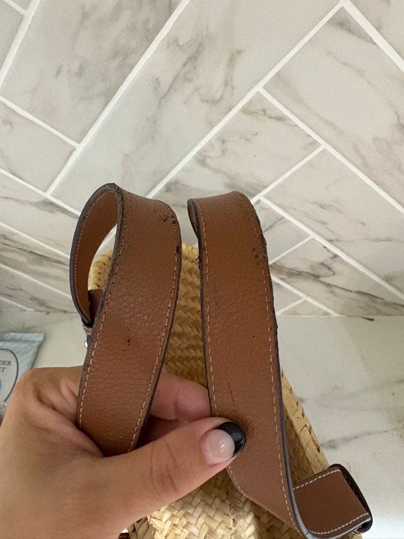 LOEWE かごバッグ ベージュ/ブラウン