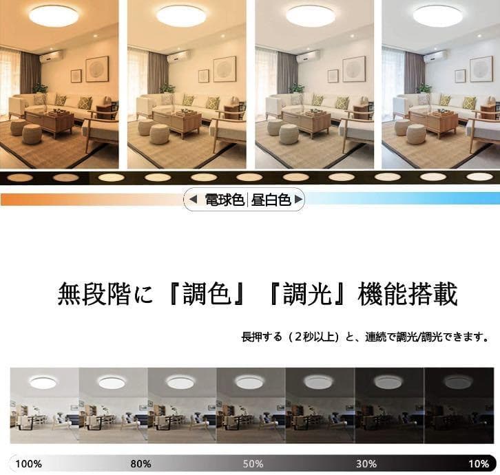 ❤省エネ＆交換不要で約10年間使えて超経済的❣12畳対応♪❤シーリングライト
